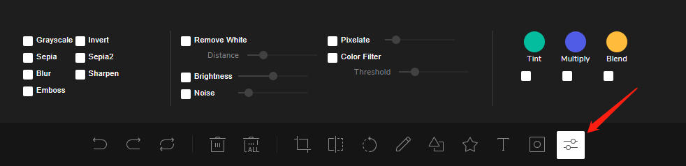 Cliquez sur " Filtrer " dans la barre d'outils.