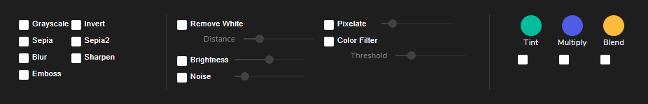 Definir filtros e ajustes