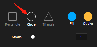 Cirkel toevoegen.